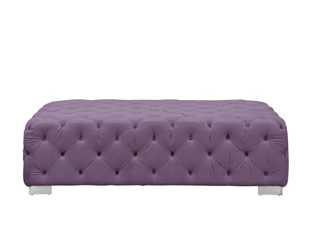 ACME Furniture - Qokmis - Ottoman - Purple Velvet - LV00390 view 2