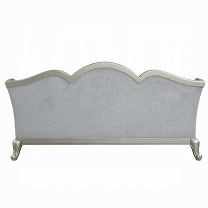 ACME Furniture - Qunsia Sofa w/5 Pillows - Light Gray Linen & Champagne Finish - LV01117 veiw 4