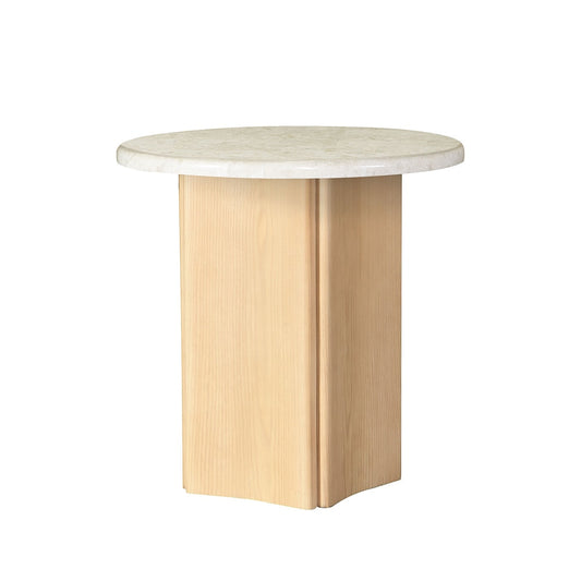 ACME Furniture - Qwin End Table - Marble Top & Oak Finish - LV03006 view 1
