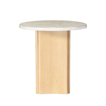 ACME Furniture - Qwin End Table - Marble Top & Oak Finish - LV03006 view 2