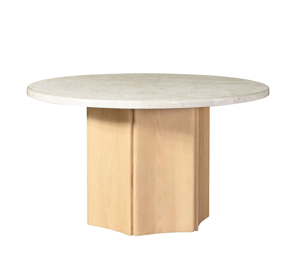 ACME Furniture - Qwin Round Dining Table - Marble Top & Oak Finish - DN02875 view 2