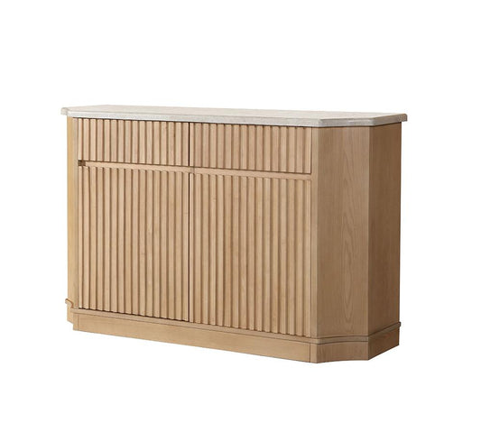 ACME Furniture - Qwin Server - Marble Top & Oak Finish - DN02878 veiw 1