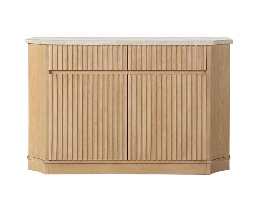 ACME Furniture - Qwin Server - Marble Top & Oak Finish - DN02878 veiw 2