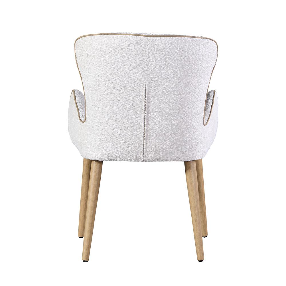 ACME Furniture - Qwin Side Chair (Set of 2) - Beige Boucle & Oak Finish - DN02876 view 3