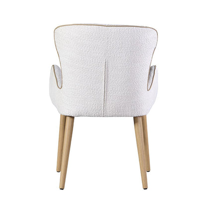 ACME Furniture - Qwin Side Chair (Set of 2) - Beige Boucle & Oak Finish - DN02876 view 3