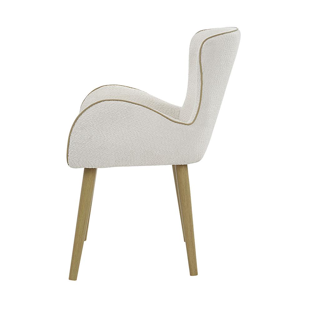 ACME Furniture - Qwin Side Chair (Set of 2) - Beige Boucle & Oak Finish - DN02876 view 4