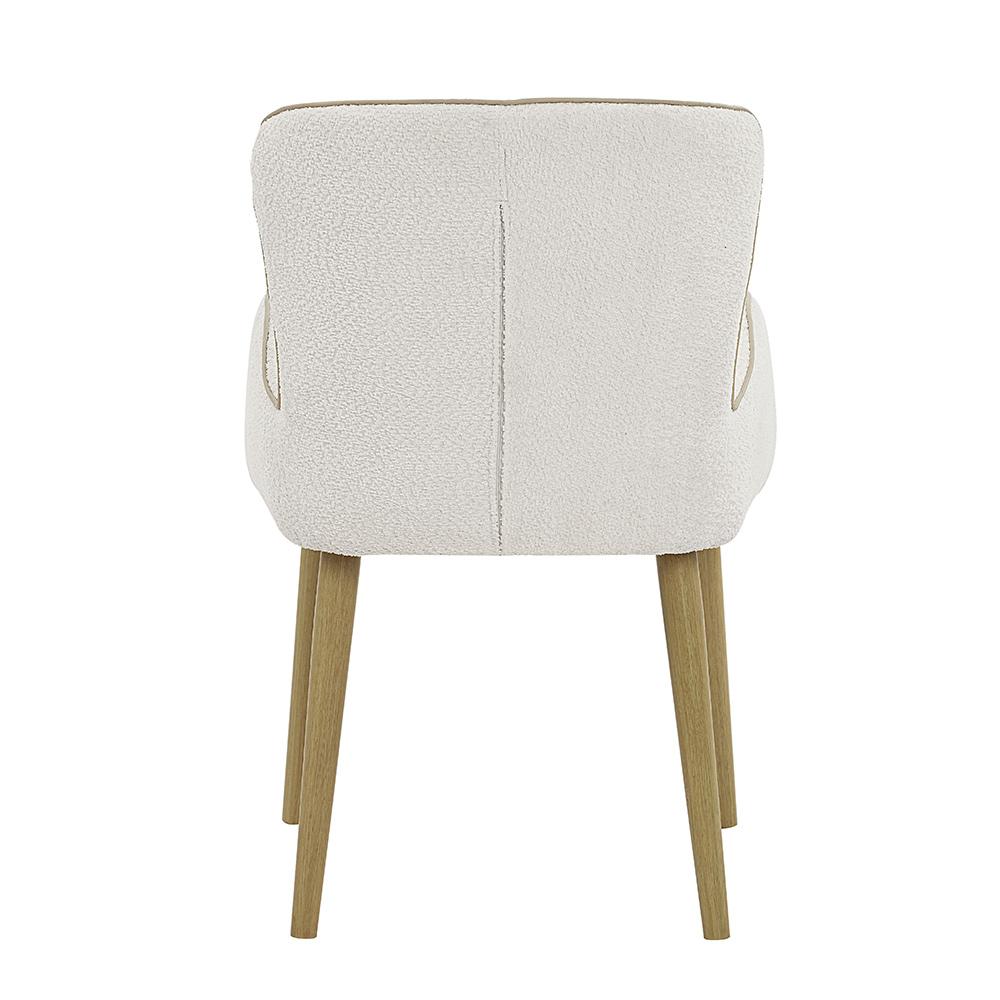 ACME Furniture - Qwin Side Chair (Set of 2) - Beige Boucle & Oak Finish - DN02876 view 5
