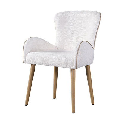 ACME Furniture - Qwin Side Chair (Set of 2) - Beige Boucle & Oak Finish - DN02876 veiw 6