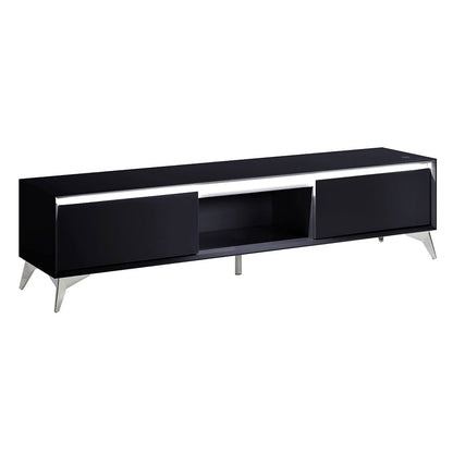 ACME Furniture - Raceloma - TV Stand - LED, Black & Chrome Finish - 91994 view 1
