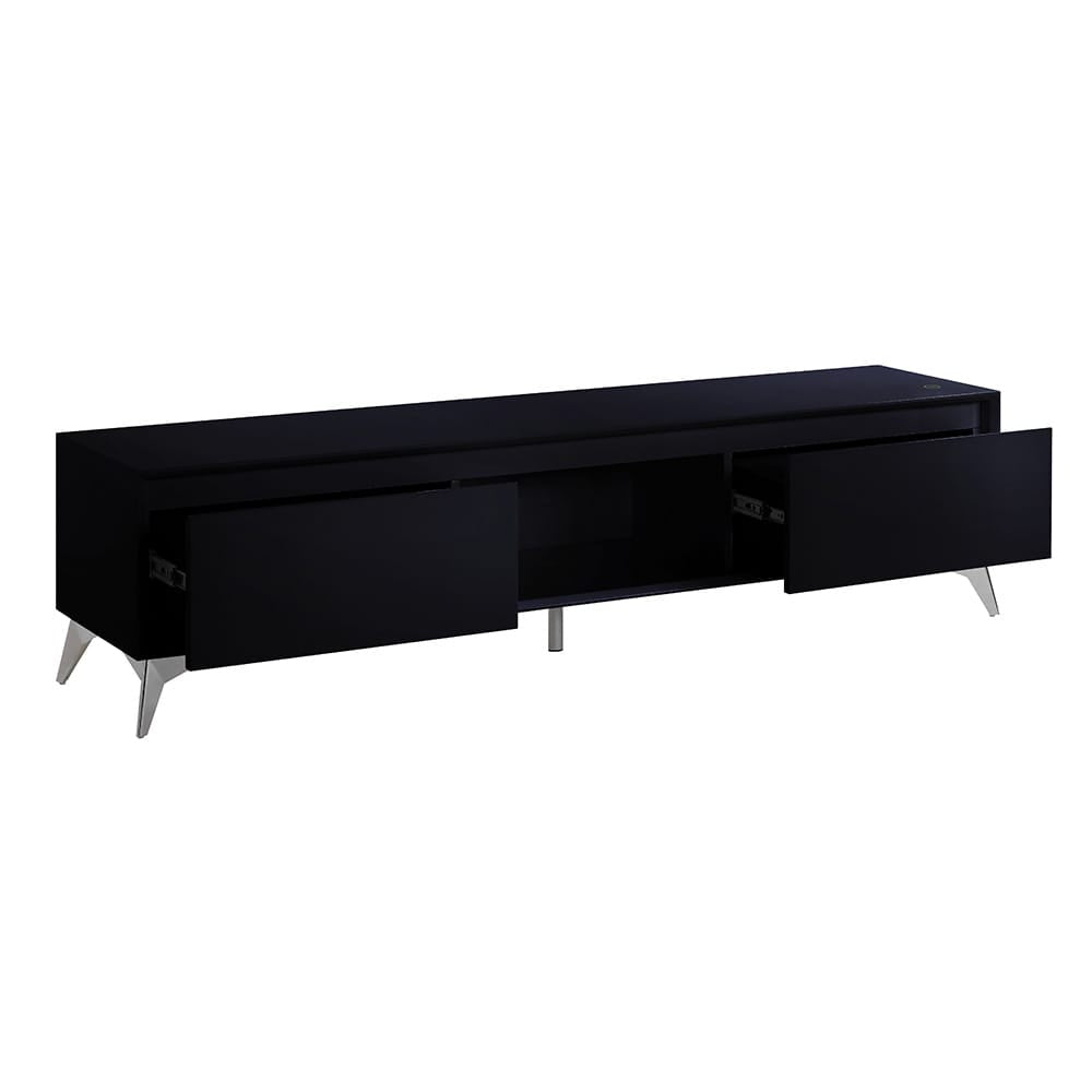 ACME Furniture - Raceloma - TV Stand - LED, Black & Chrome Finish - 91994 view 3
