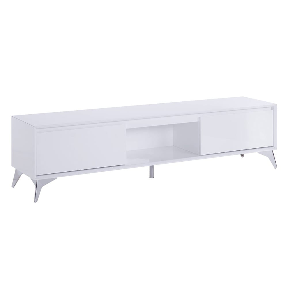 ACME Furniture - Raceloma - TV Stand - LED, White & Chrome Finish - 91995 view 2