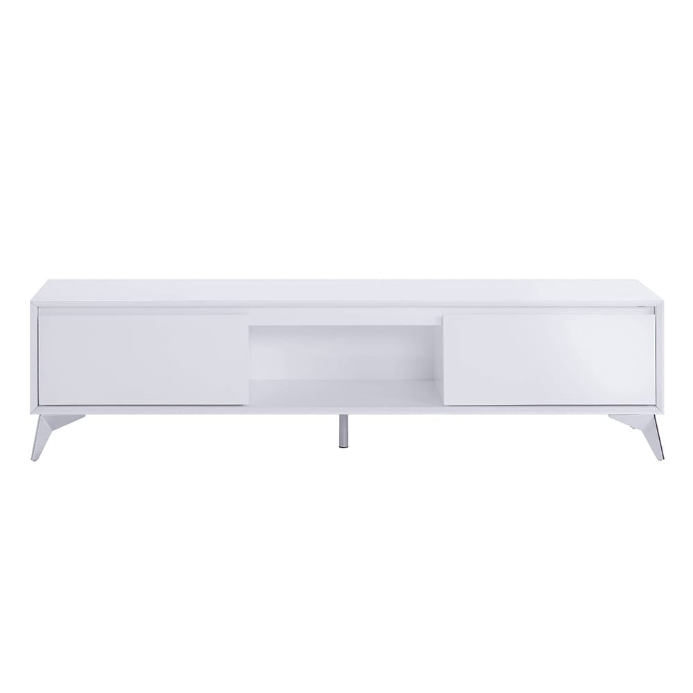 ACME Furniture - Raceloma - TV Stand - LED, White & Chrome Finish - 91995 view 3