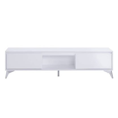 ACME Furniture - Raceloma - TV Stand - LED, White & Chrome Finish - 91995 view 3