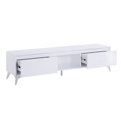 ACME Furniture - Raceloma - TV Stand - LED, White & Chrome Finish - 91995 view 4