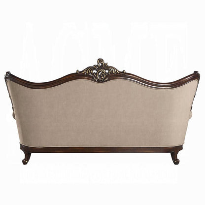 ACME Furniture - Ragnar Sofa w/7 Pillows - Light Brown Linen & Cherry Finish - LV01122 veiw 4