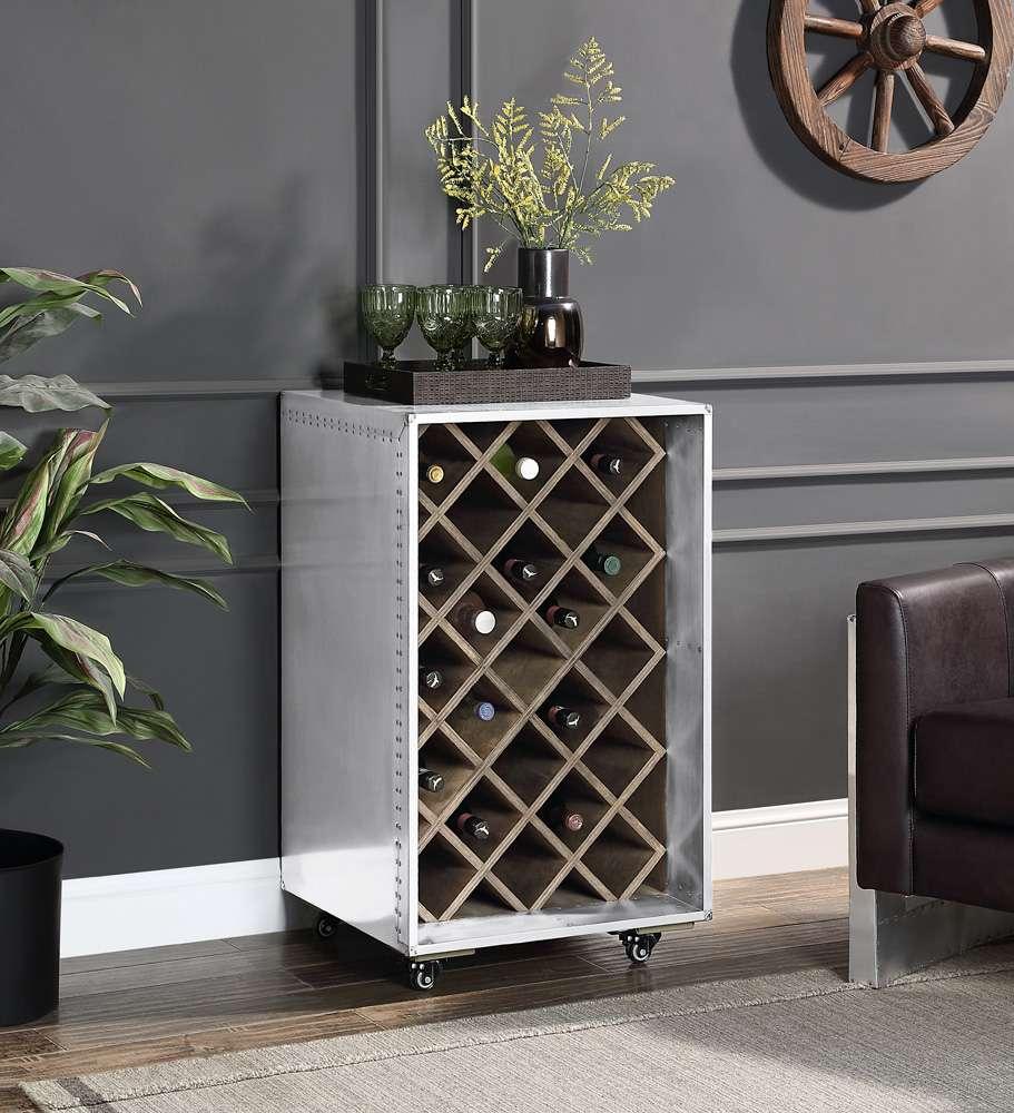 ACME Furniture - Raini Wine Cabinet - Aluminum - AC01995 veiw 1