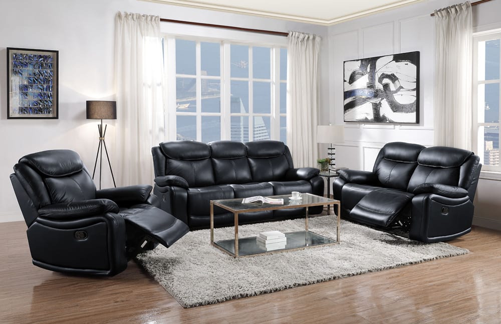ACME Furniture - Ralorel - Motion Loveseat - Black Top Grain Leather - LV00061 view 7