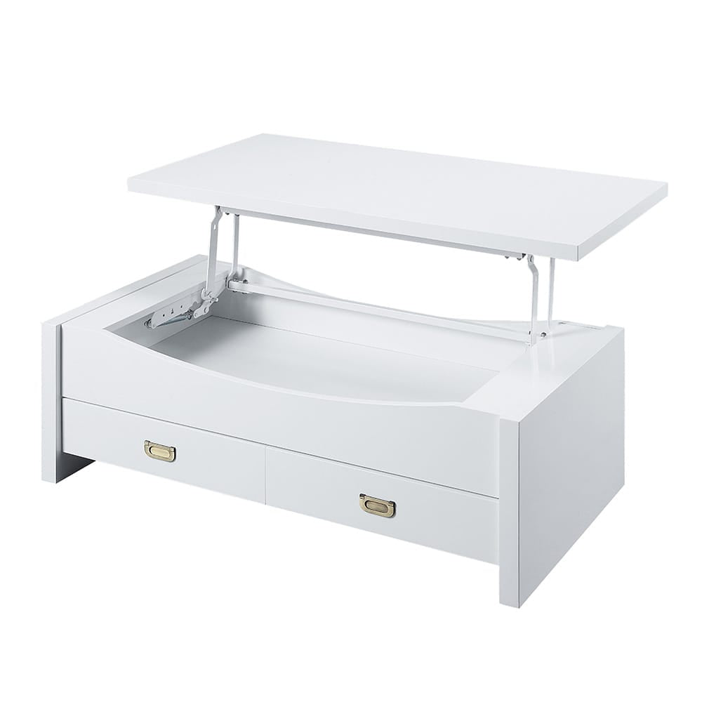 ACME Furniture - Ramiel - Coffee Table w/Lift Top - High Gloss White Finish - LV00885 view 3