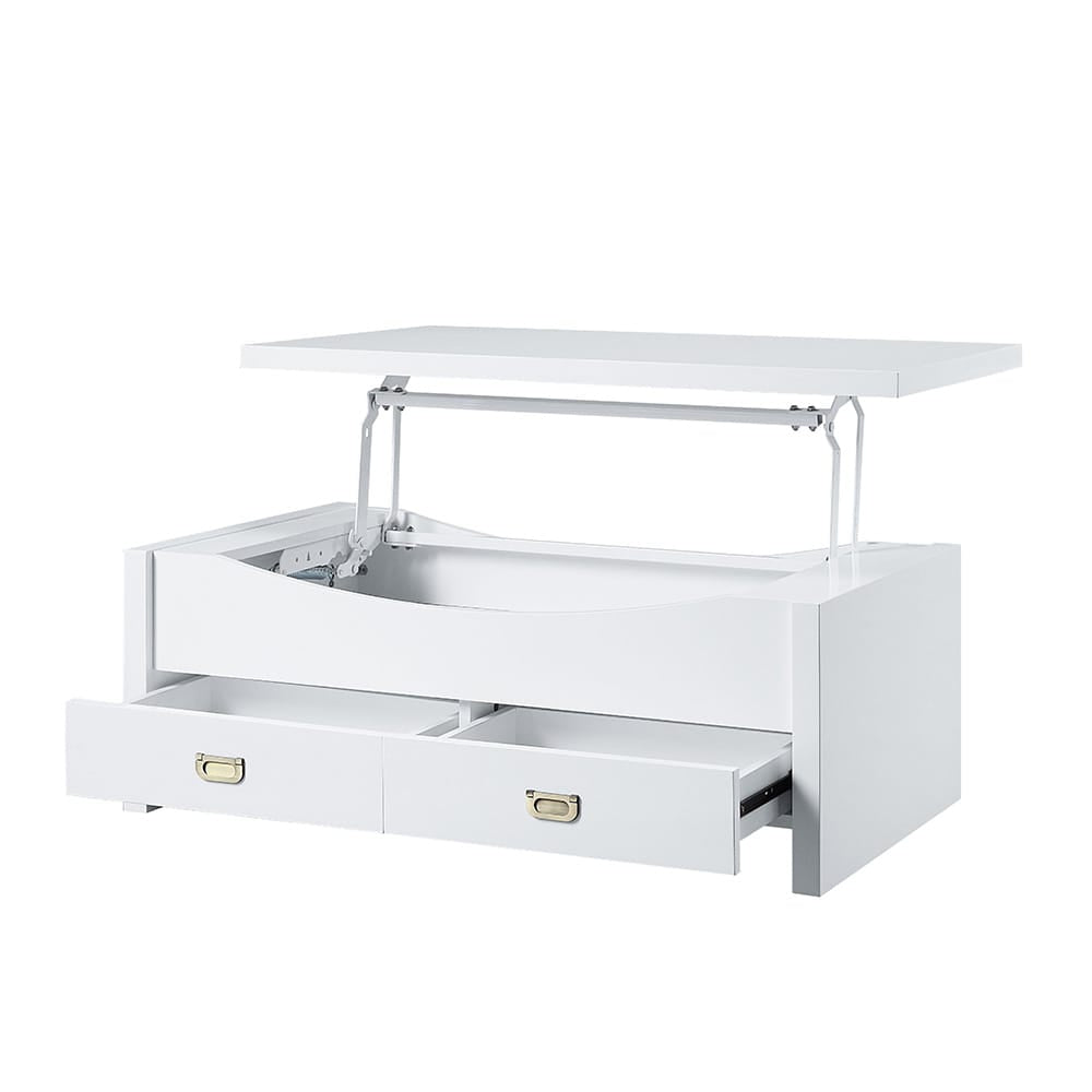 ACME Furniture - Ramiel - Coffee Table w/Lift Top - High Gloss White Finish - LV00885 view 4