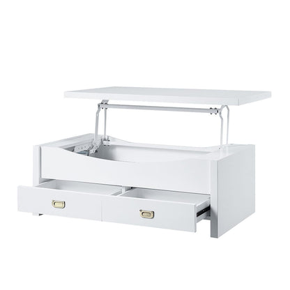 ACME Furniture - Ramiel - Coffee Table w/Lift Top - High Gloss White Finish - LV00885 view 4