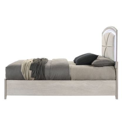 ACME Furniture - Ramondi - Queen Bed w/Storage & LED - Antique White  - BD05282Q view 3
