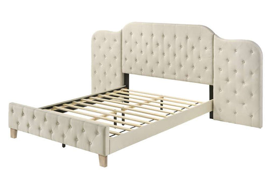 ACME Furniture - Ranallo Queen Bed - Beige Linen - BD01778Q view 1