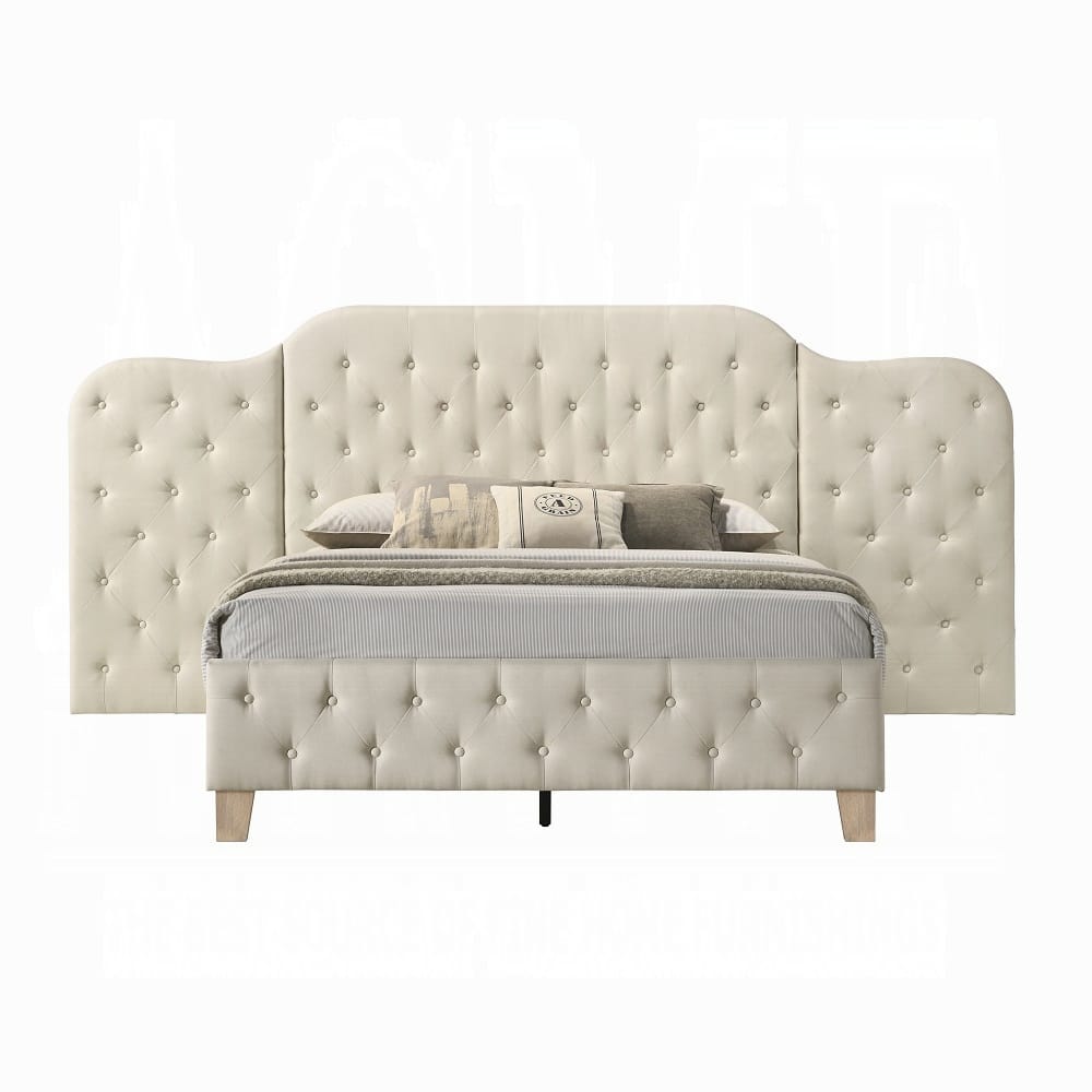 ACME Furniture - Ranallo Queen Bed - Beige Linen - BD01778Q view 5