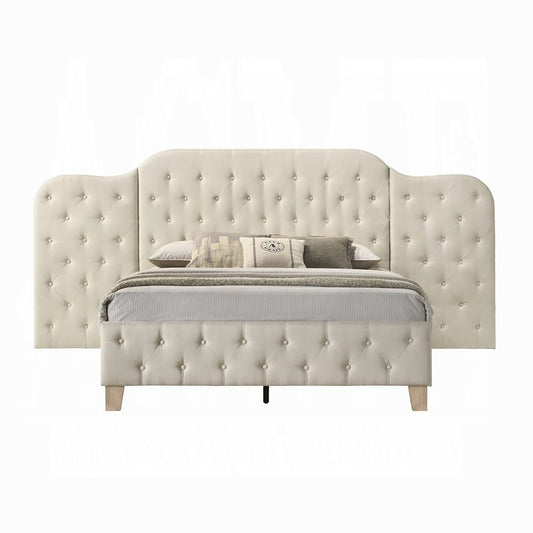 ACME Furniture - Ranallo Queen Bed - Beige Linen - BD01778Q view 5
