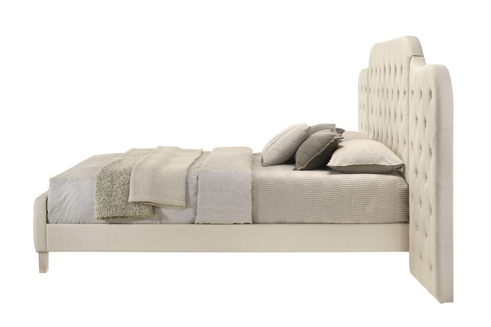 ACME Furniture - Ranallo Queen Bed - Beige Linen - BD01778Q veiw 2