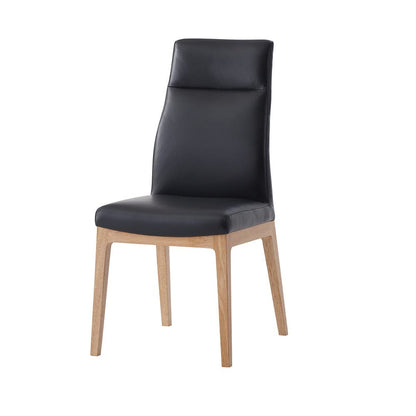 ACME Furniture - Raquan - Side Chair (Set of 2) - Black Leather & Walnut  - DN02398A view 1