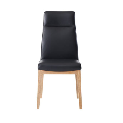 ACME Furniture - Raquan - Side Chair (Set of 2) - Black Leather & Walnut  - DN02398A view 2