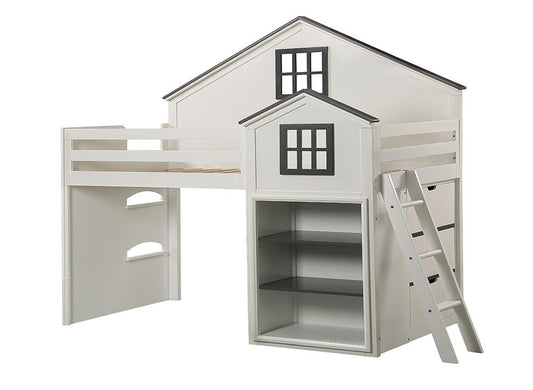 ACME Furniture - Ratana Loft Bed - White & Gray Finish - BD02052 view 1