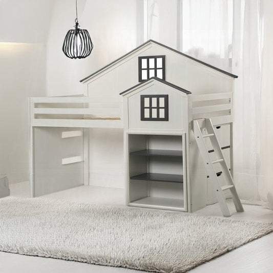 ACME Furniture - Ratana Loft Bed - White & Gray Finish - BD02052 view 2