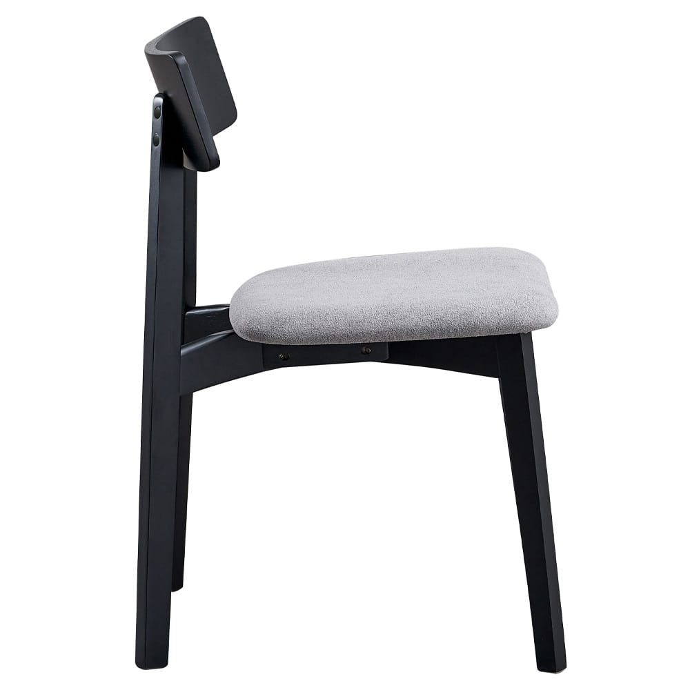 ACME Furniture - Real - Side Chair (Set of 2) - Gray Linen & Black  - DN04186 view 3