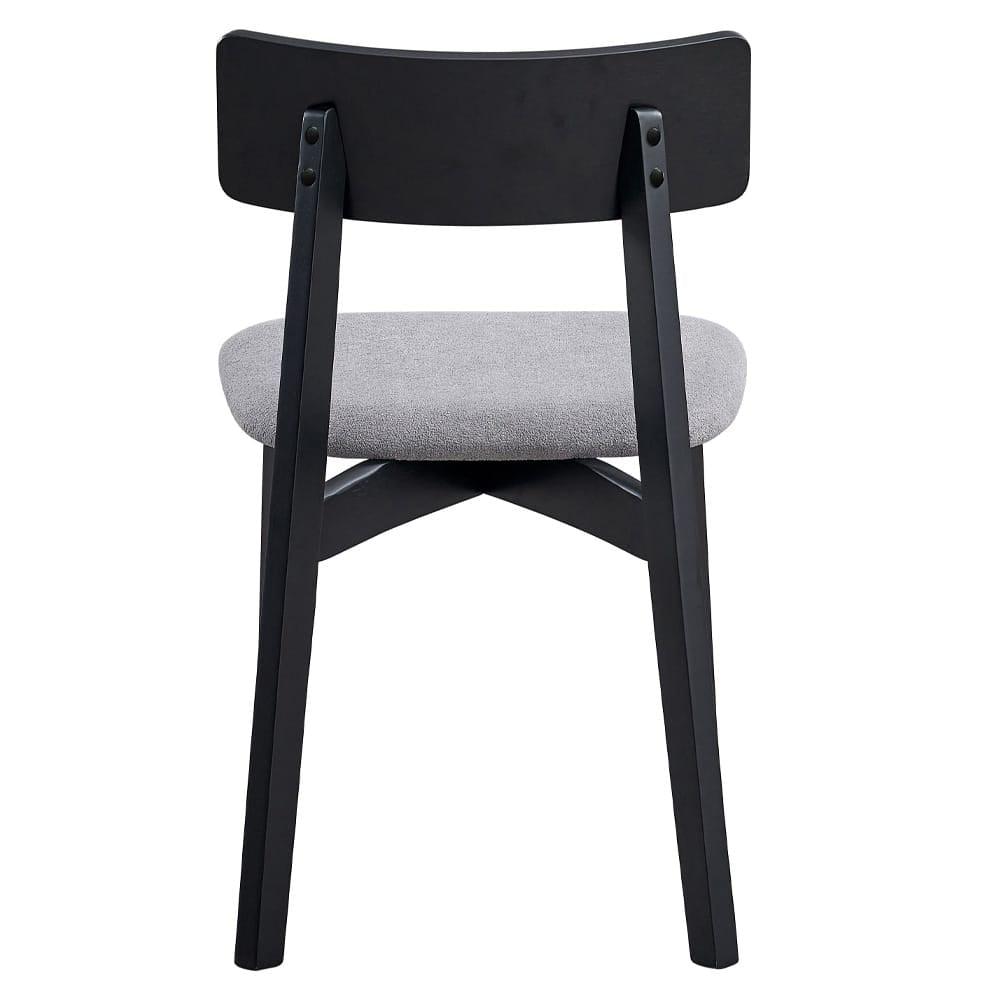 ACME Furniture - Real - Side Chair (Set of 2) - Gray Linen & Black  - DN04186 view 4