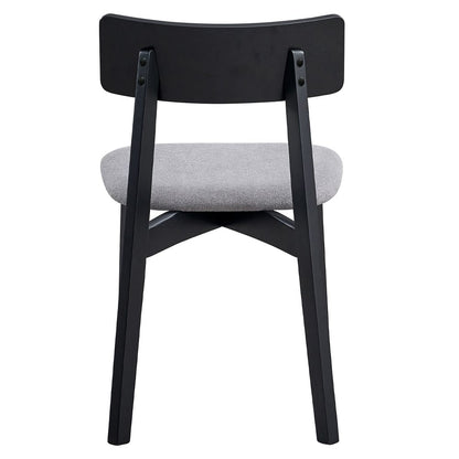 ACME Furniture - Real - Side Chair (Set of 2) - Gray Linen & Black  - DN04186 view 4