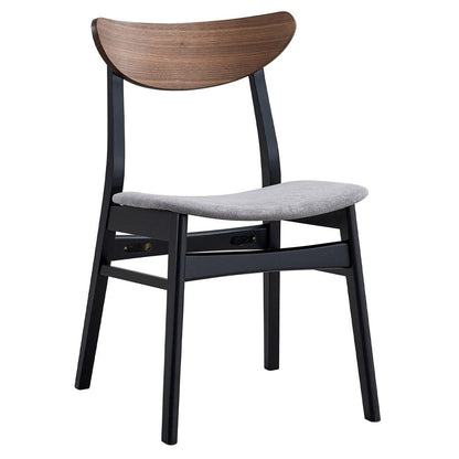 ACME Furniture - Rebi - Side Chair (Set of 2) - Gray Linen, Walnut & Black  - DN04181 view 1