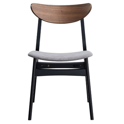 ACME Furniture - Rebi - Side Chair (Set of 2) - Gray Linen, Walnut & Black  - DN04181 view 2