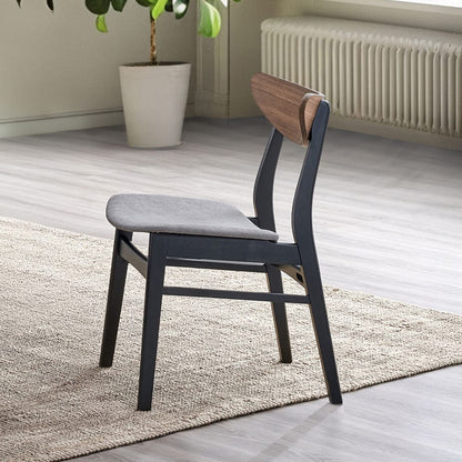 ACME Furniture - Rebi - Side Chair (Set of 2) - Gray Linen, Walnut & Black  - DN04181 view 5