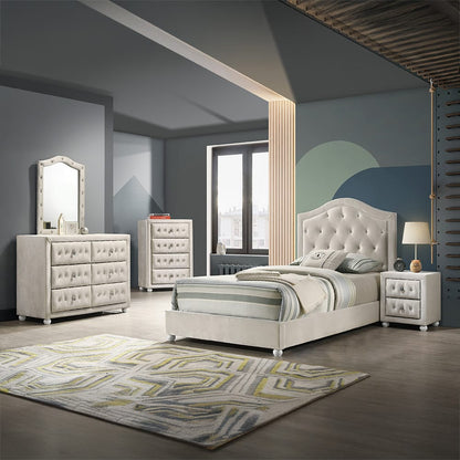 ACME Furniture - Reggie - Full Bed - Beige Fabric - BD04500F view 5