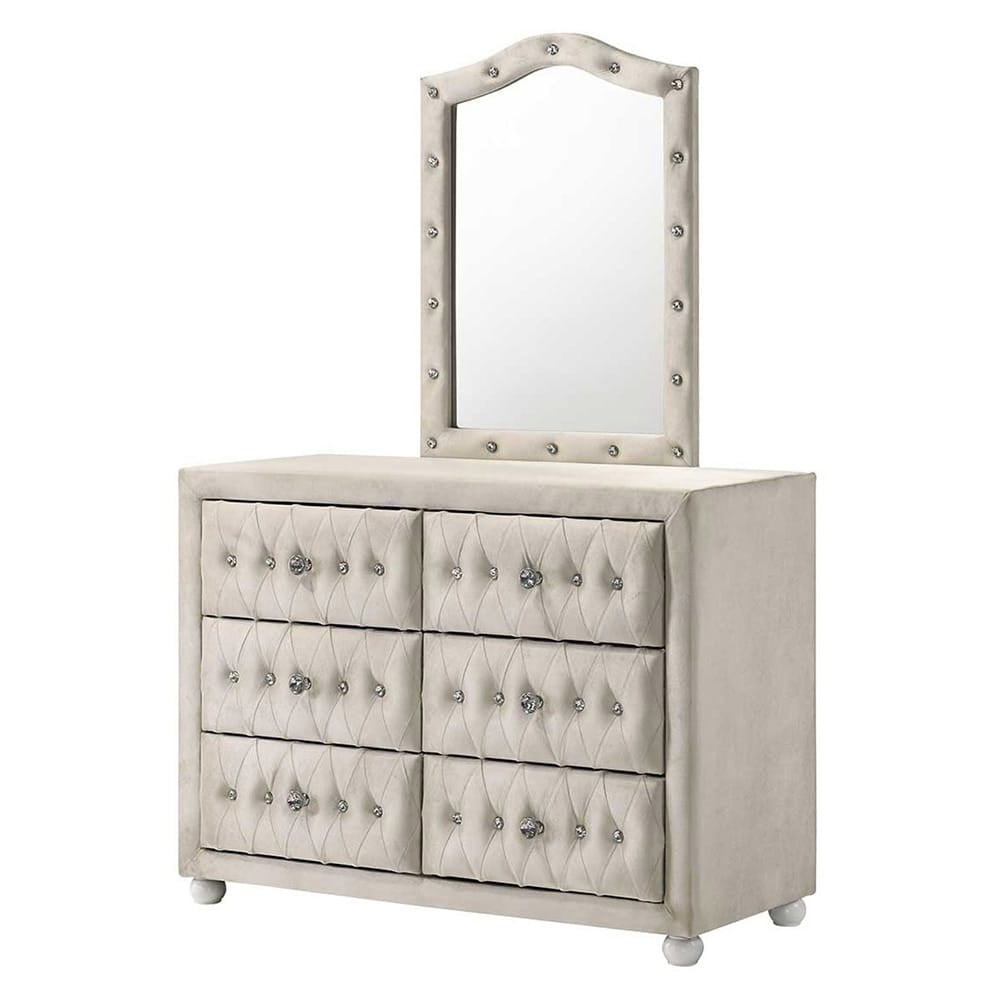 ACME Furniture - Reggie - Mirror - Beige Fabric - BD04504 view 3
