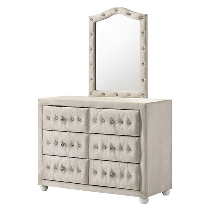 ACME Furniture - Reggie - Mirror - Beige Fabric - BD04504 view 3
