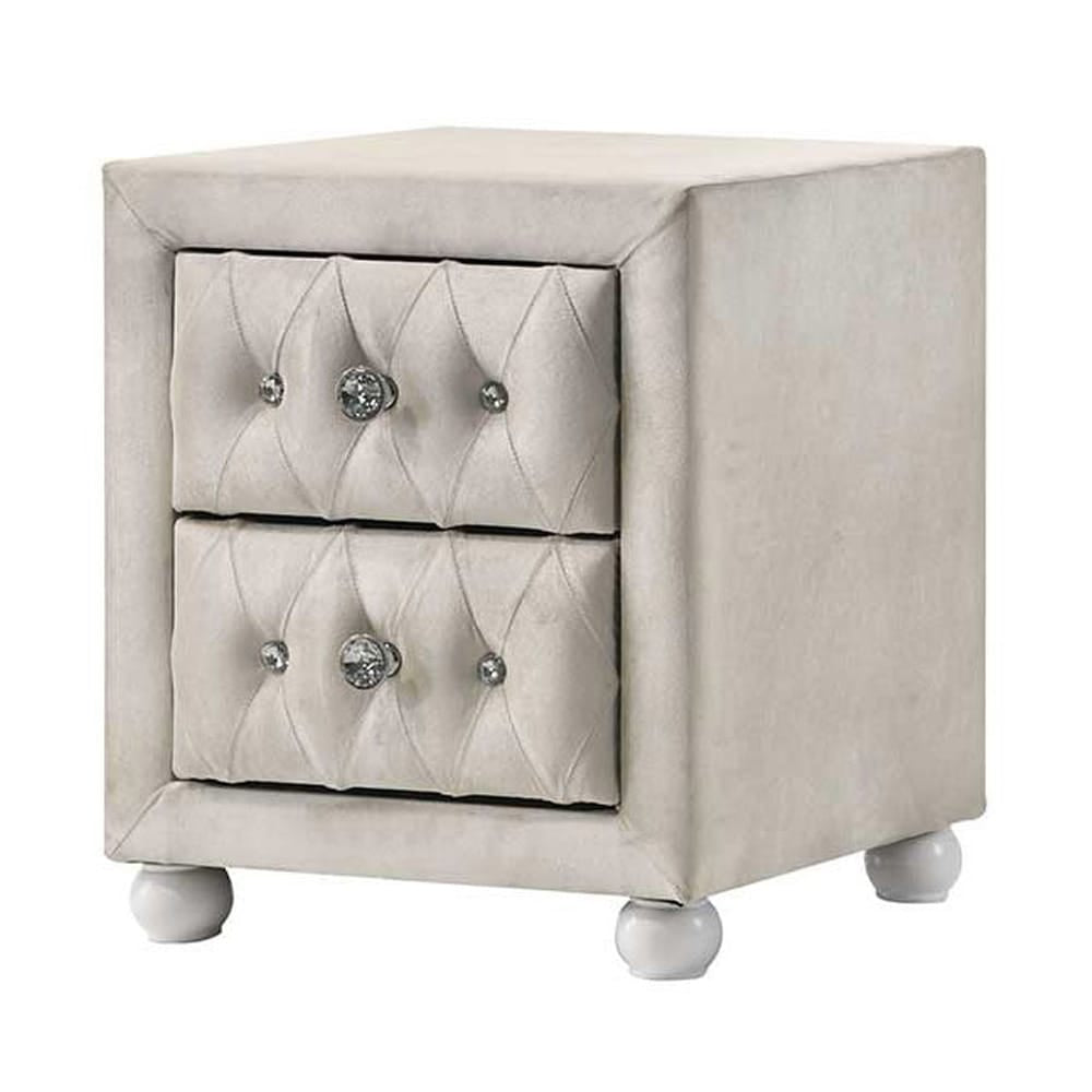 ACME Furniture - Reggie - Nightstand - Beige Fabric - BD04503 view 1