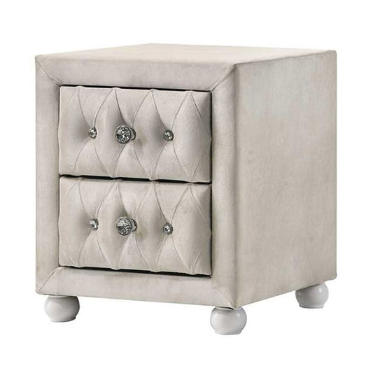 ACME Furniture - Reggie - Nightstand - Beige Fabric - BD04503 view 1