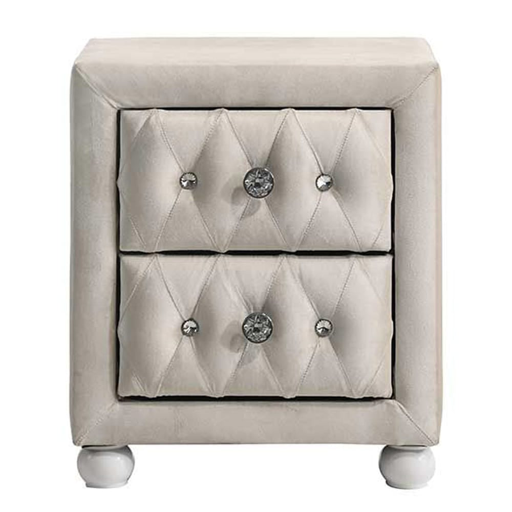 ACME Furniture - Reggie - Nightstand - Beige Fabric - BD04503 view 2