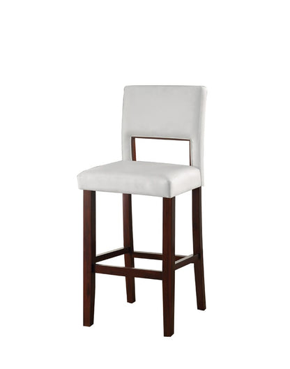 ACME Furniture - Reiko - Bar Chair - White PU & Espresso - 96610 view 1