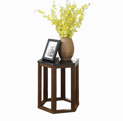 ACME Furniture - Reon - 2Pc Pack Accent Table Set - Marble Top & Walnut - 82467 view 1