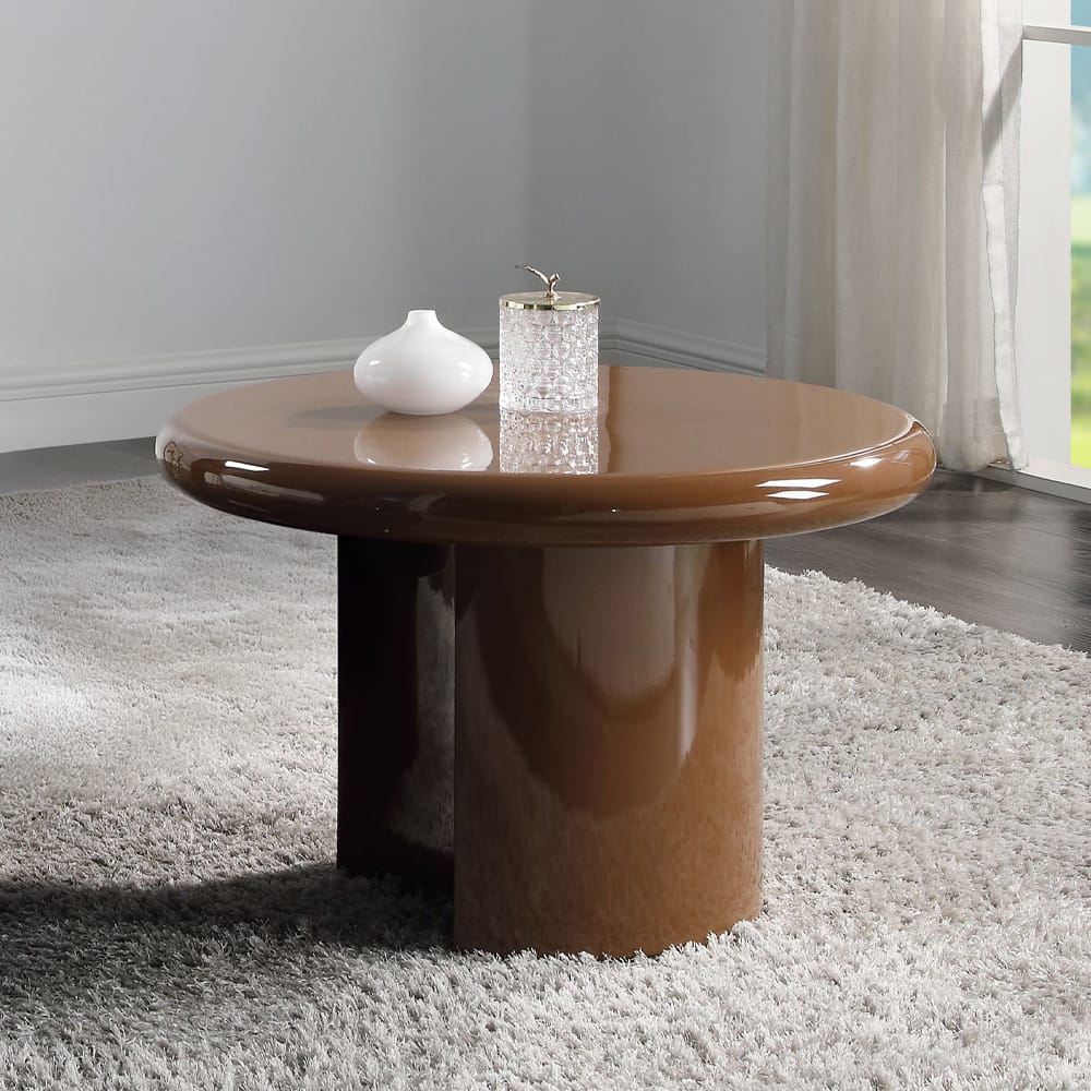 ACME Furniture - Ronald - End Table - Brown High Gloss  - LV03896 view 4