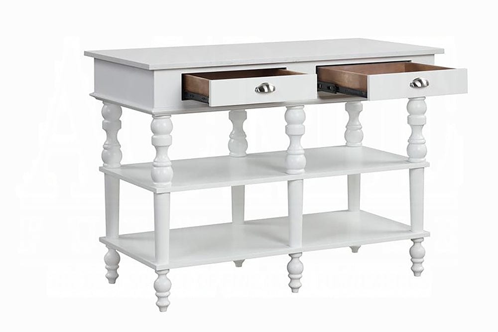 ACME Furniture - Rorratt Kitchen Island - Marble Top & White - AC00186 view 3