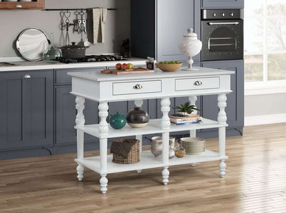 ACME Furniture - Rorratt Kitchen Island - Marble Top & White - AC00186 view 5